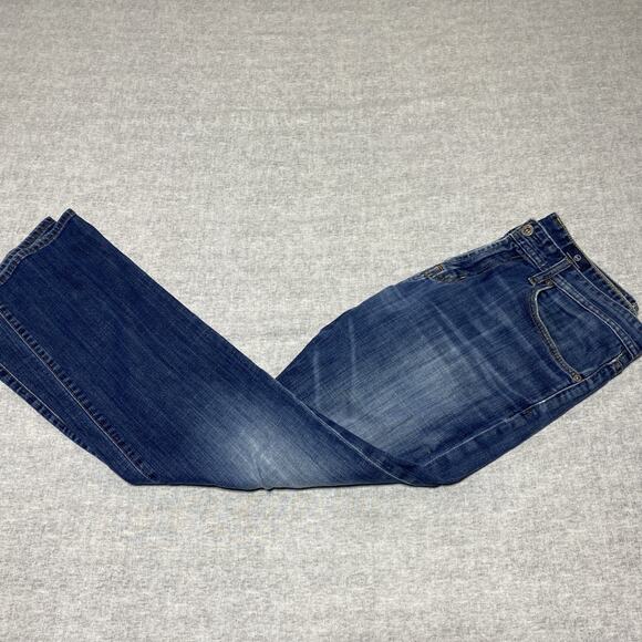 AG Adriano Goldschmied Jeans Mens Tag 33x32 Actual 34x31 Blue USA Vintage Y2K - Picture 1 of 14